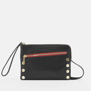 Nash Small 2 Black Brushed Gold Red Zip