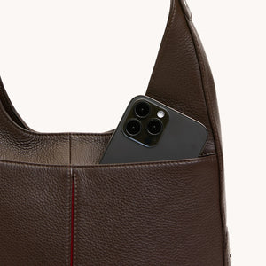 Tim Medium Espresso Pebble Silver
