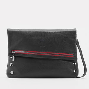 VIP Large Black Gunmetal Red Zip