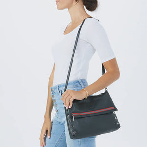 VIP Large Black Gunmetal Red Zip