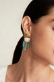 Luna Chandelier Earrings- Turquoise Mix