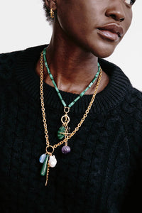 Harbor Necklace Malachite Mix- NGZ-15271