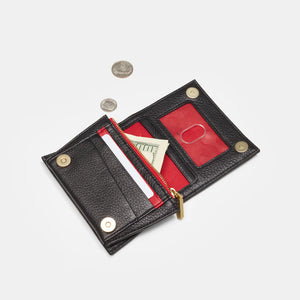 Allen Wallet Black BG Red Zip