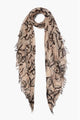 BRH-SC-575 Printed Cashmere Silk Scarf Egret