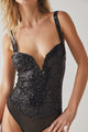 Sparks Fly Bodysuit in Black