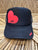 Heart AK Hat Black Red