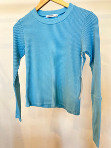 Mini Luxe Thermal L/S Scoop in Olympic Blue