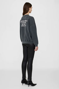 Jaci Sweatshirt Paris in Washed Black