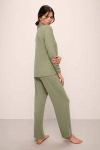 Gisele Rib Long Sleeve Pajamas in Tea