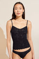 Soft Stretch Recycled Lace Cami in Black