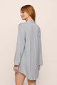 Gisele Sleep Shirt Heather Grey Sorbet Pink