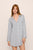 Gisele Sleep Shirt Heather Grey Sorbet Pink