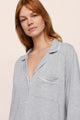 Gisele Sleep Shirt Heather Grey Sorbet Pink