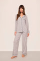 Gisele Printed Long PJ Geo-Sphere Gray