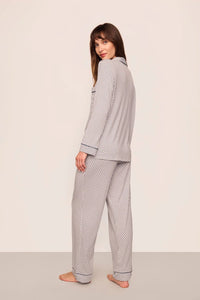 Gisele Printed Long PJ Geo-Sphere Gray