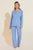 Gisele Printed Long PJ Set- Nordic Stripes Vista Blue