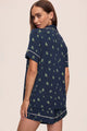 Gisele Printed TENCEL™ Modal Relaxed Short PJ Set in Woodland Pine Navy/Ivory