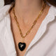 Malene Onyx Heart Necklace