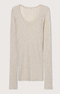 Massachusetts Round Neck Long Sleeve in Melange Cream