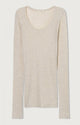 Massachusetts Round Neck Long Sleeve in Melange Cream