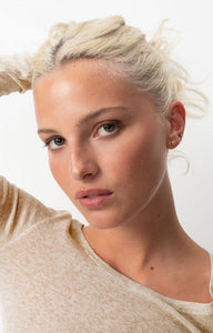 Massachusetts Round Neck Long Sleeve in Melange Cream