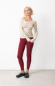 Massachusetts Round Neck Long Sleeve in Melange Cream