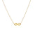 Modern Infinite Love Necklace Gold Dipped