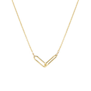 Modern Friends Forever Linked Necklace Gold Dipped