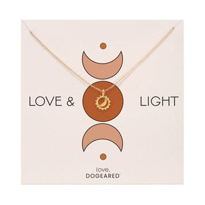 Love & Light Sun & Moon Charm Necklace Gold Dip