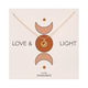 Love & Light Sun & Moon Charm Necklace Gold Dip