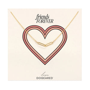 Modern Friends Forever Linked Necklace Gold Dipped