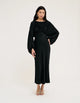 Memoire Midi Dress Black Bamboo