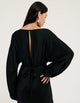 Memoire Midi Dress Black Bamboo