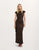 Moonlit Maxi Dress Espresso Jacquard