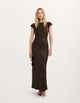 Moonlit Maxi Dress Espresso Jacquard