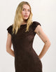 Moonlit Maxi Dress Espresso Jacquard