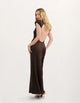 Moonlit Maxi Dress Espresso Jacquard
