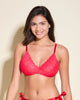 Never Say Never Tie Me Up Curvy Triangle Bralette in Rossetto