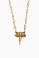 Sylve Necklace Citrine White Pearl Drop
