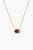 July Birthstone Necklace Ruby Crystal