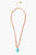NG-15643LQ Stone Drop Necklace Turquoise