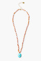 NG-15643LQ Stone Drop Necklace Turquoise