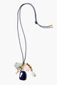 NGZ-15651LQ Paracord Charm Necklace Navy