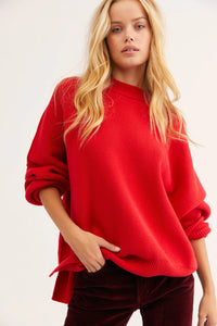 Easy Street Tunic in Cherry Red