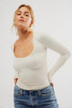 Clean Slate Seamless Layering Top in Ecru