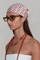 Beaded Floral Bandana Pink Sand