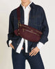 Charles Crossbody Large Wine Nylon Gold