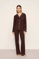Gisele Modal Long PJ Set Chocolate Ivory