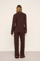 Gisele Modal Long PJ Set Chocolate Ivory