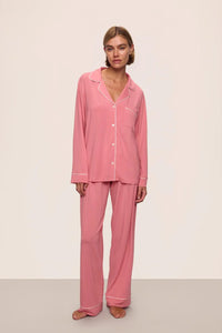 Gisele Long PJ Set Sun-kissed Coral/Ivory